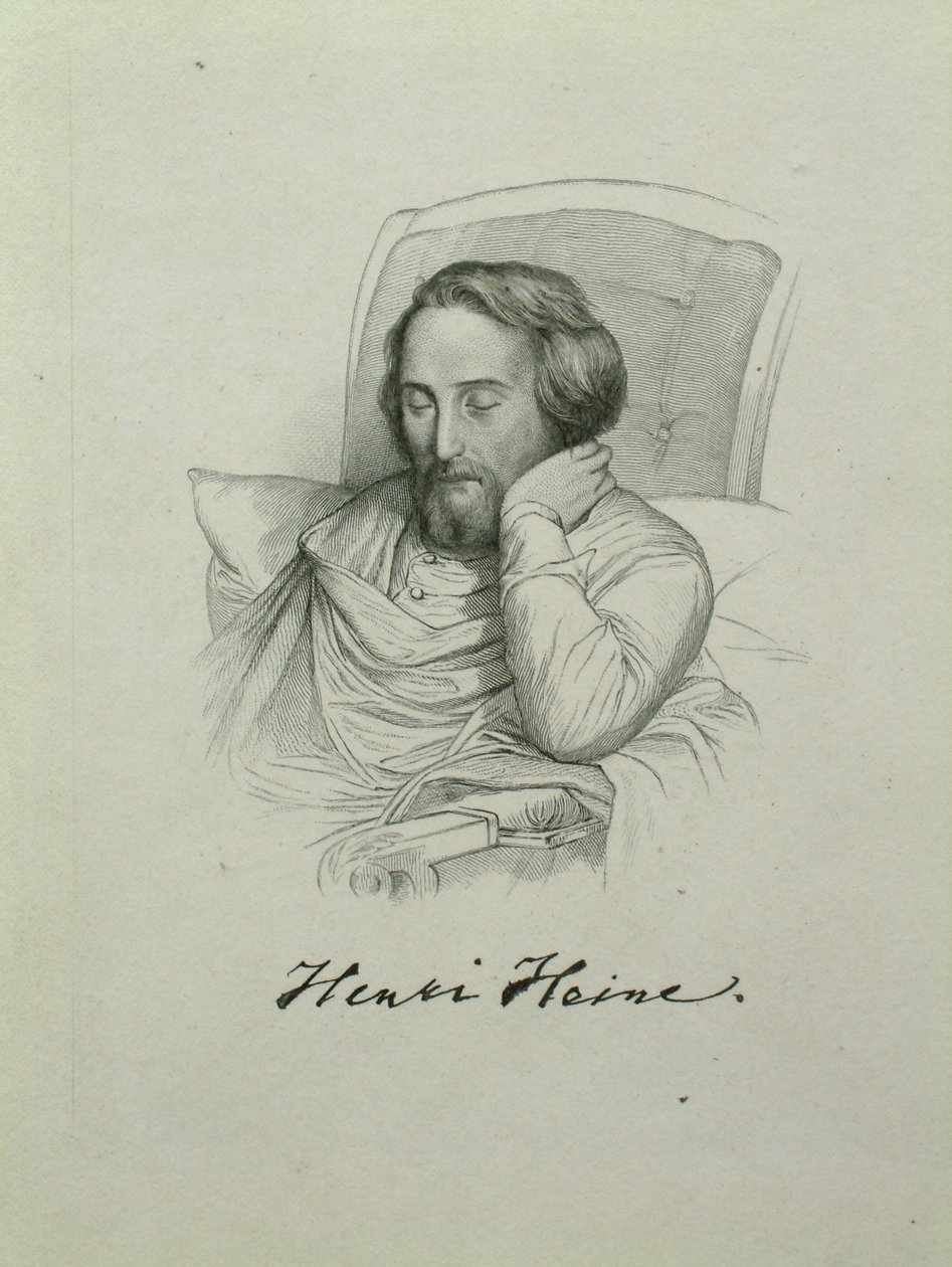 कवि हेनरिक हेन 1797-1856, 1851 का चित्रण द्वारा चार्ल्स ग्लीरे