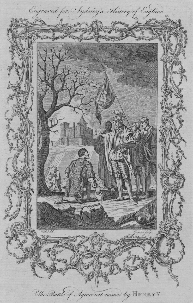 हेनरी वी, 1773 द्वारा नामित एगिनकोर्ट की लड़ाई। द्वारा चार्ल्स ग्रिग्नेशन