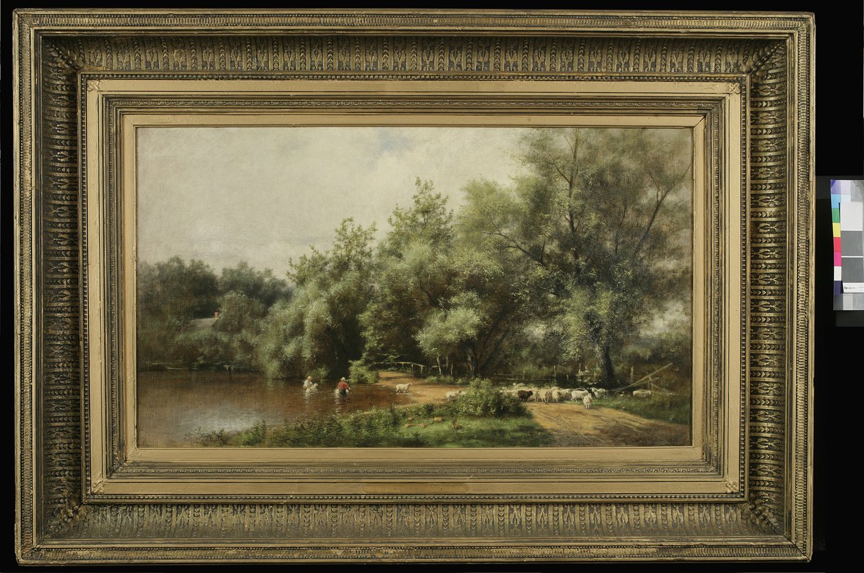 लॉन्ग आइलैंड, 1874 पर भेड़ की धुलाई द्वारा चार्ल्स हेनरी मिलर