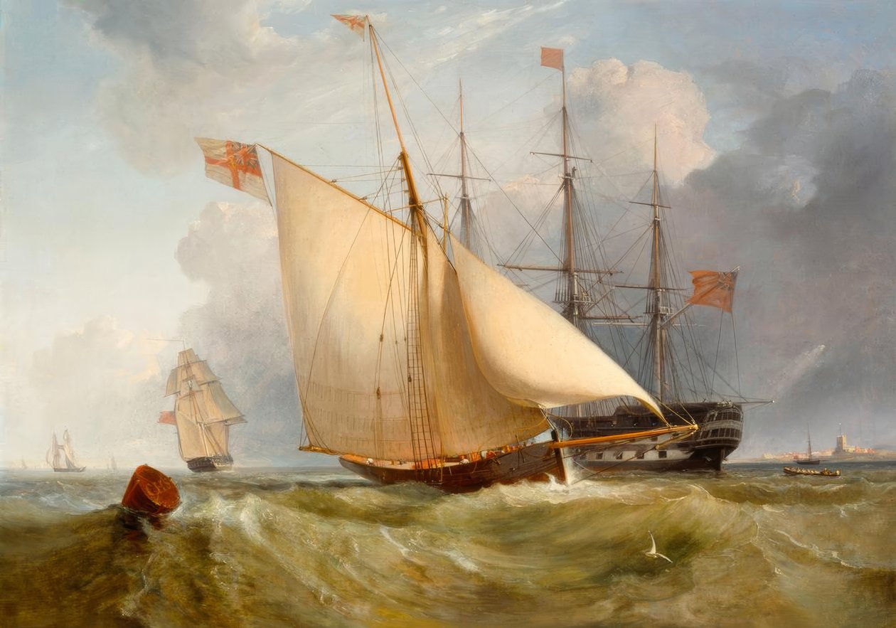 एडमिरल का बजरा किनारे पर लौट रहा है द्वारा चार्ल्स हेनरी Seaforth