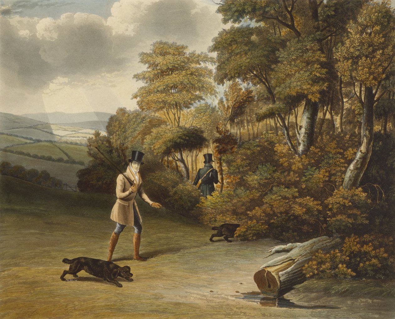 1 अक्टूबर, 1827 (हाथ से रंगा हुआ जलीय) द्वारा चार्ल्स हंट