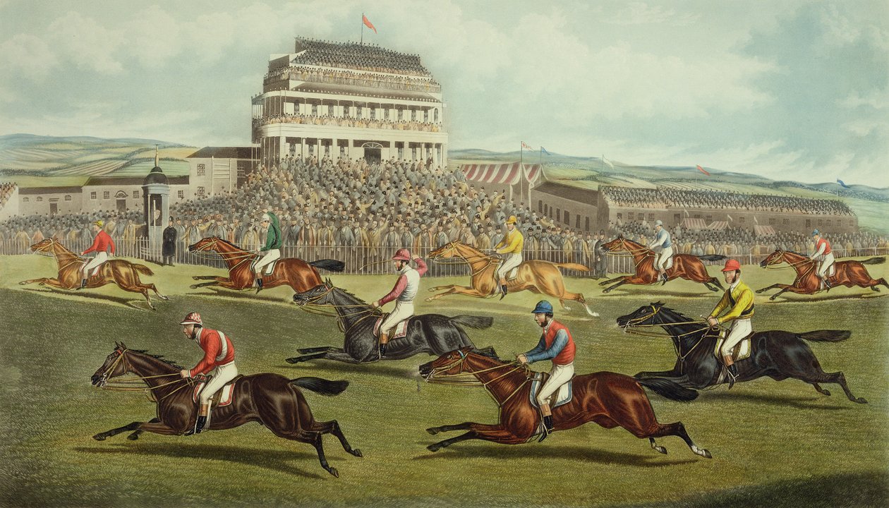 लिवरपूल ग्रैंड नेशनल स्टीपलचेज - कमिंग इन, 1872 प्रकाशित द्वारा चार्ल्स हंट