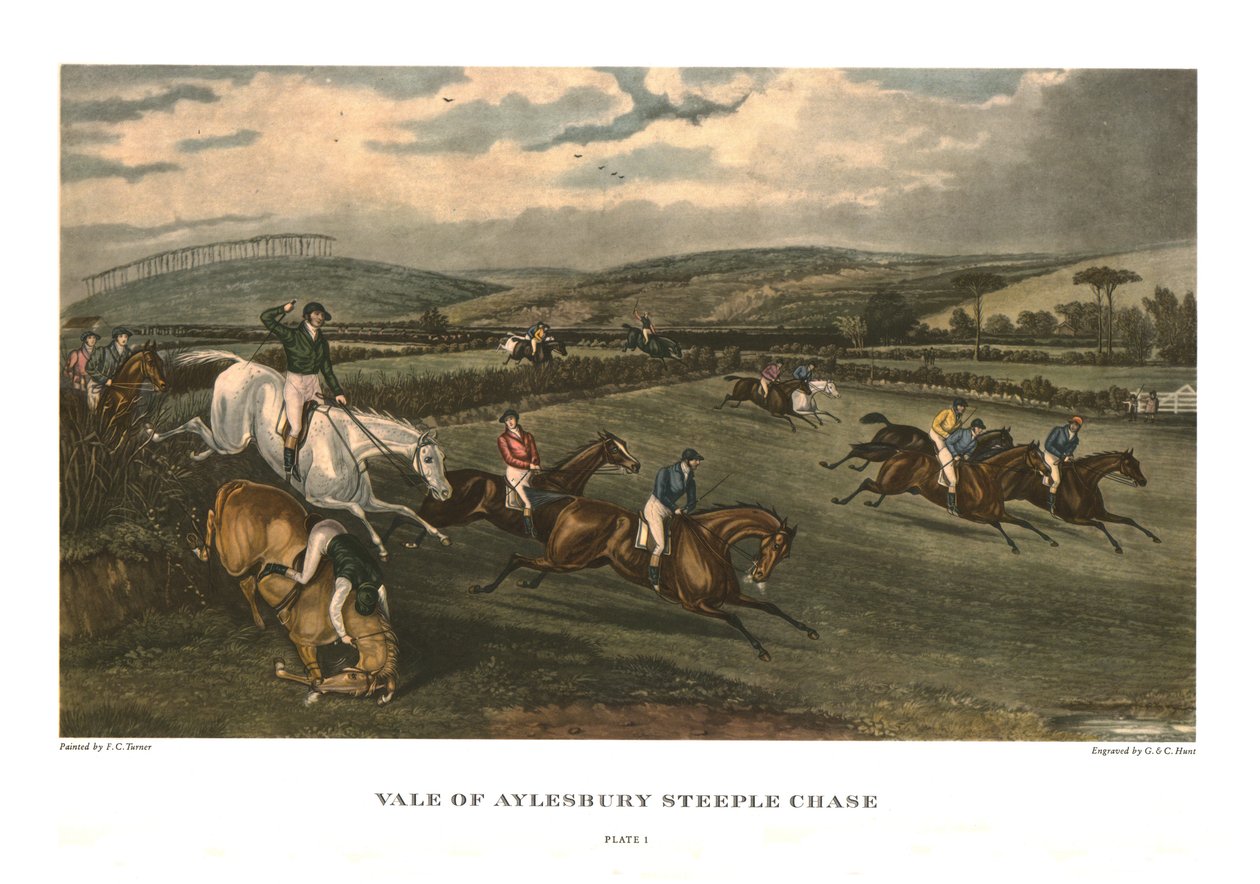 एलेस्बरी स्टीपल चेस की घाटी, प्लेट 1, c1836, c1955 द्वारा चार्ल्स हंट