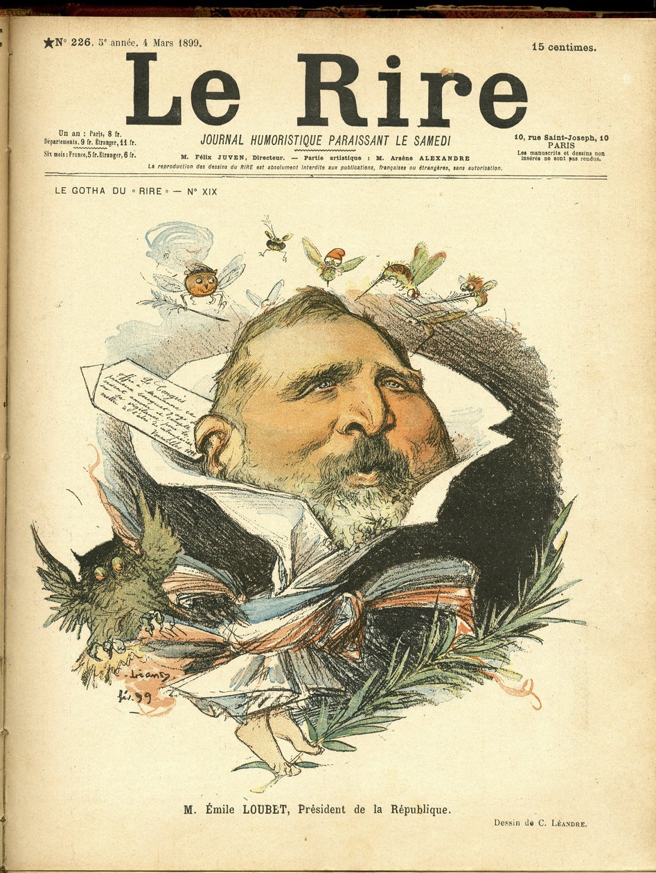 Le Rrire . के कवर के लिए चार्ल्स लिएंड्रे का चित्रण (1862-1934) द्वारा चार्ल्स लिएंड्रे