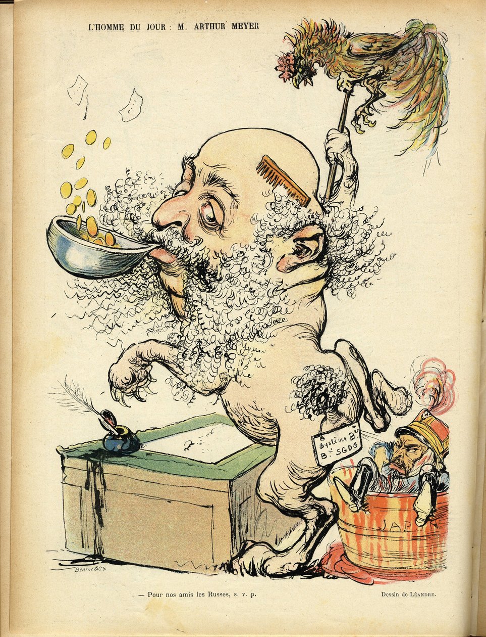 Le Rire, 09/04/04 में चार्ल्स लिएंड्रे (1862-1934) का चित्रण - यहूदी-विरोधी, रजत - मेयर आर्थर द्वारा चार्ल्स लिएंड्रे