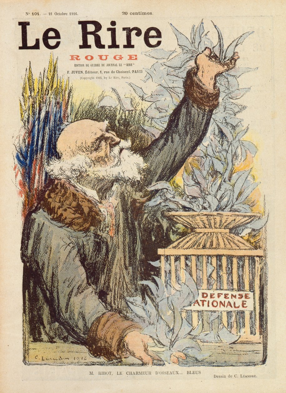 एम। रिबोट, ब्लू बर्ड्स के चार्मर, ले रेयर रूज का चित्रण, 21 अक्टूबर, 1916 द्वारा चार्ल्स लिएंड्रे