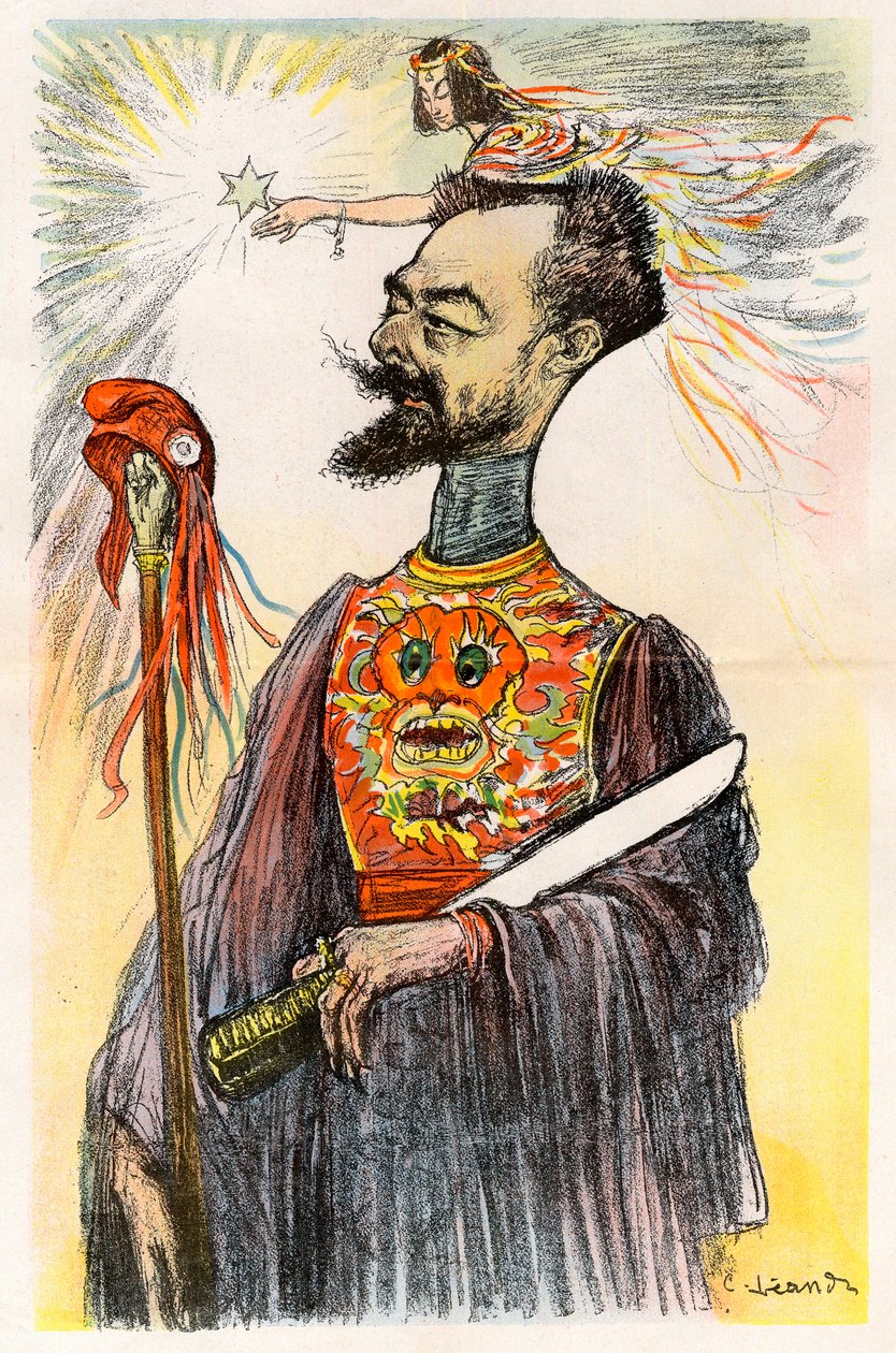 पॉल डौमर (1857-1932) - चार्ल्स लिएंड्रे (1862-1934) द्वारा "" ले रीयर "" "1902 में कार्टून द्वारा चार्ल्स लिएंड्रे