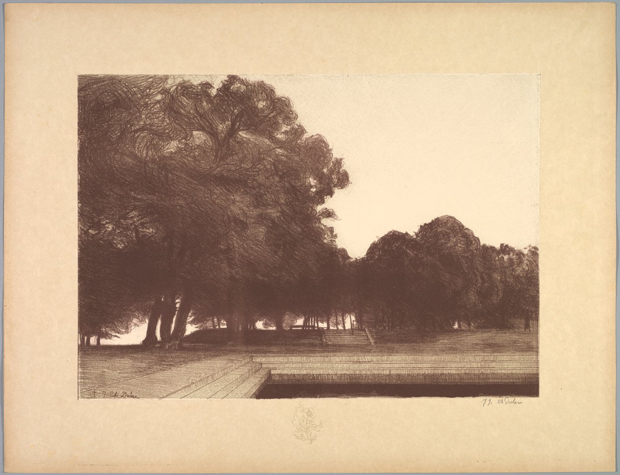 लैंडस्केप सूट: लैंडस्केप, प्लेट 7, नोट, खसखस, 1892-1893। द्वारा चार्ल्स मैरी ड्यूलाक