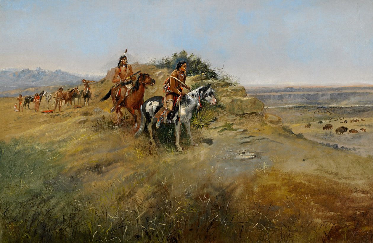 बफेलो हंट, 1891 द्वारा चार्ल्स मैरियन रसेल