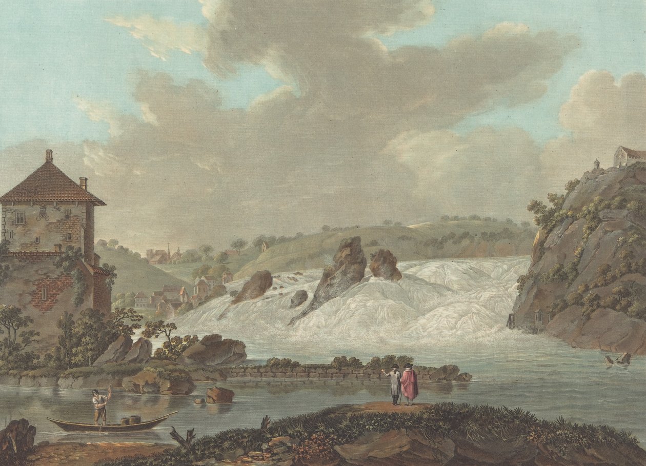 शाफहौसेन का झरना, सी। 1784 द्वारा चार्ल्स मेल्चिएर डेसकोर्टिस
