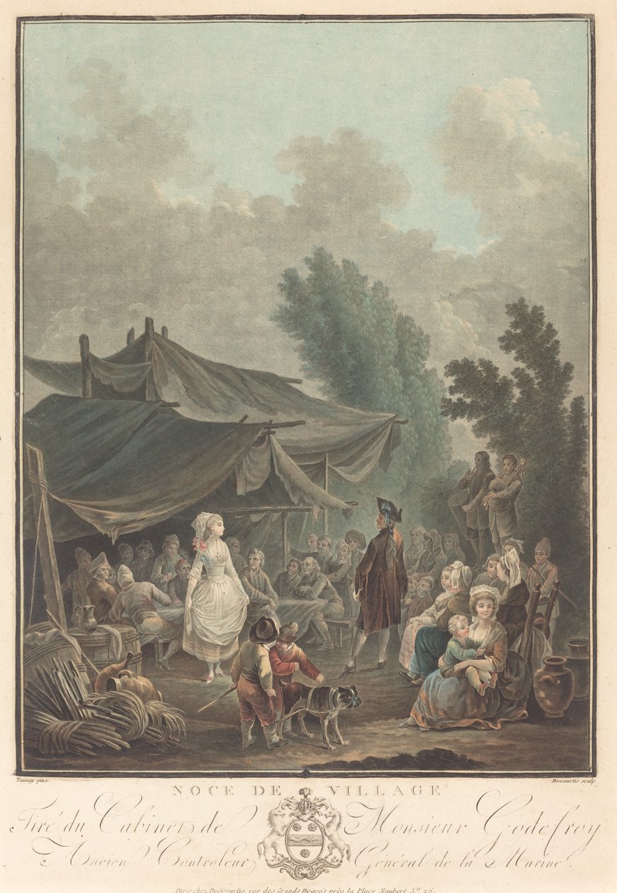 नोसे डे विलेज विलेज वेडिंग, 1785। द्वारा चार्ल्स मेल्चिएर डेसकोर्टिस