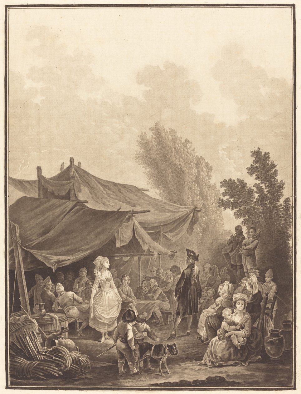 नोसे डे विलेज विलेज वेडिंग, 1785। द्वारा चार्ल्स मेल्चिएर डेसकोर्टिस