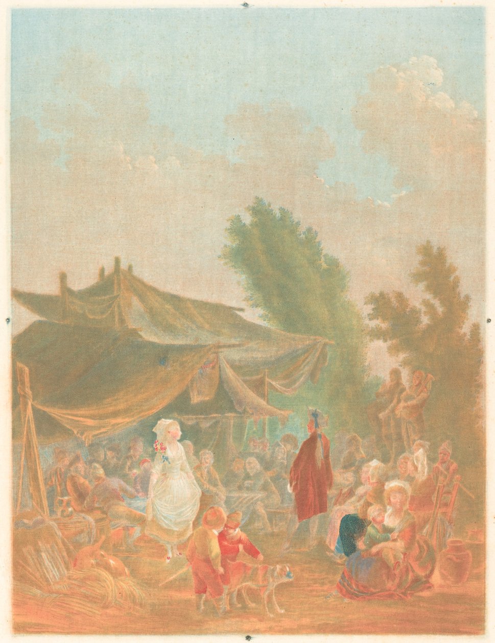 नोसे डे विलेज विलेज वेडिंग, 1785। द्वारा चार्ल्स मेल्चिएर डेसकोर्टिस