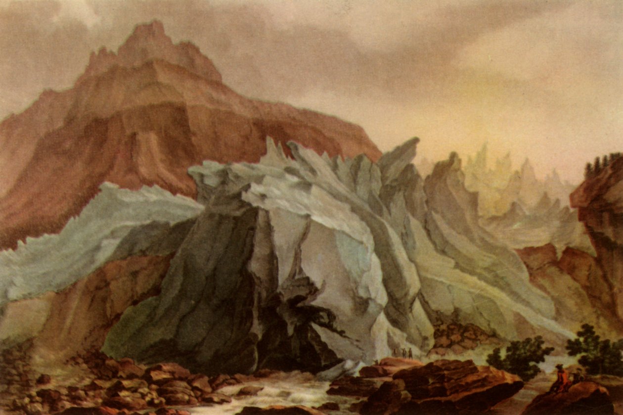 लोअर ग्रिंडेलवाल्ड ग्लेशियर से लुट्सचिनन जारी, 1782-1785, 1946। द्वारा चार्ल्स मेल्चिएर डेसकोर्टिस