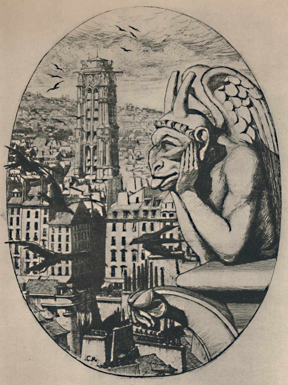ले स्ट्रीज 8 वीं स्टेट 6 34 x 5 18 इंच, 1853, 1927 द्वारा चार्ल्स मेरियन