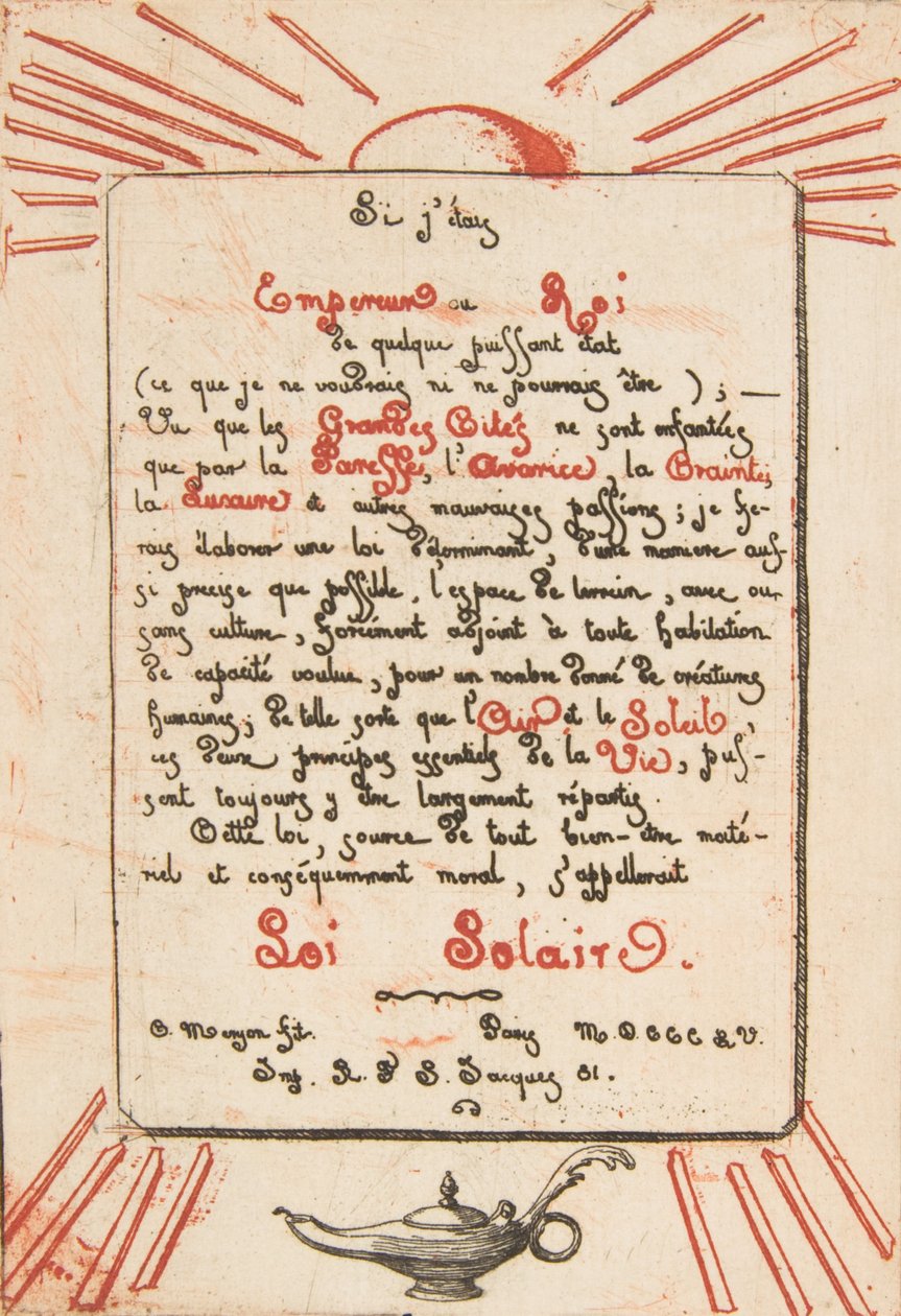 सौर कानून, 1855। द्वारा चार्ल्स मेरियन