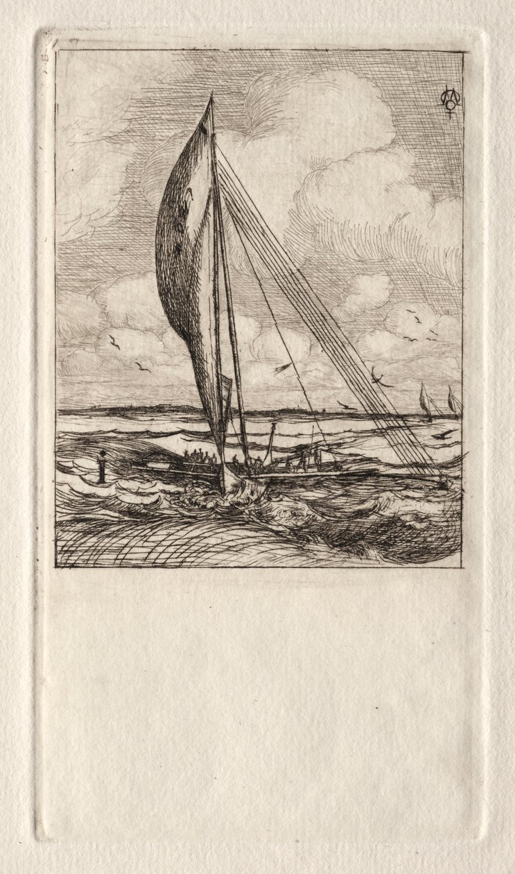 स्विफ्ट सेलिंग प्रोआ, मुलग्रेव द्वीपसमूह, ओशिनिया, 1866। द्वारा चार्ल्स मेरियन