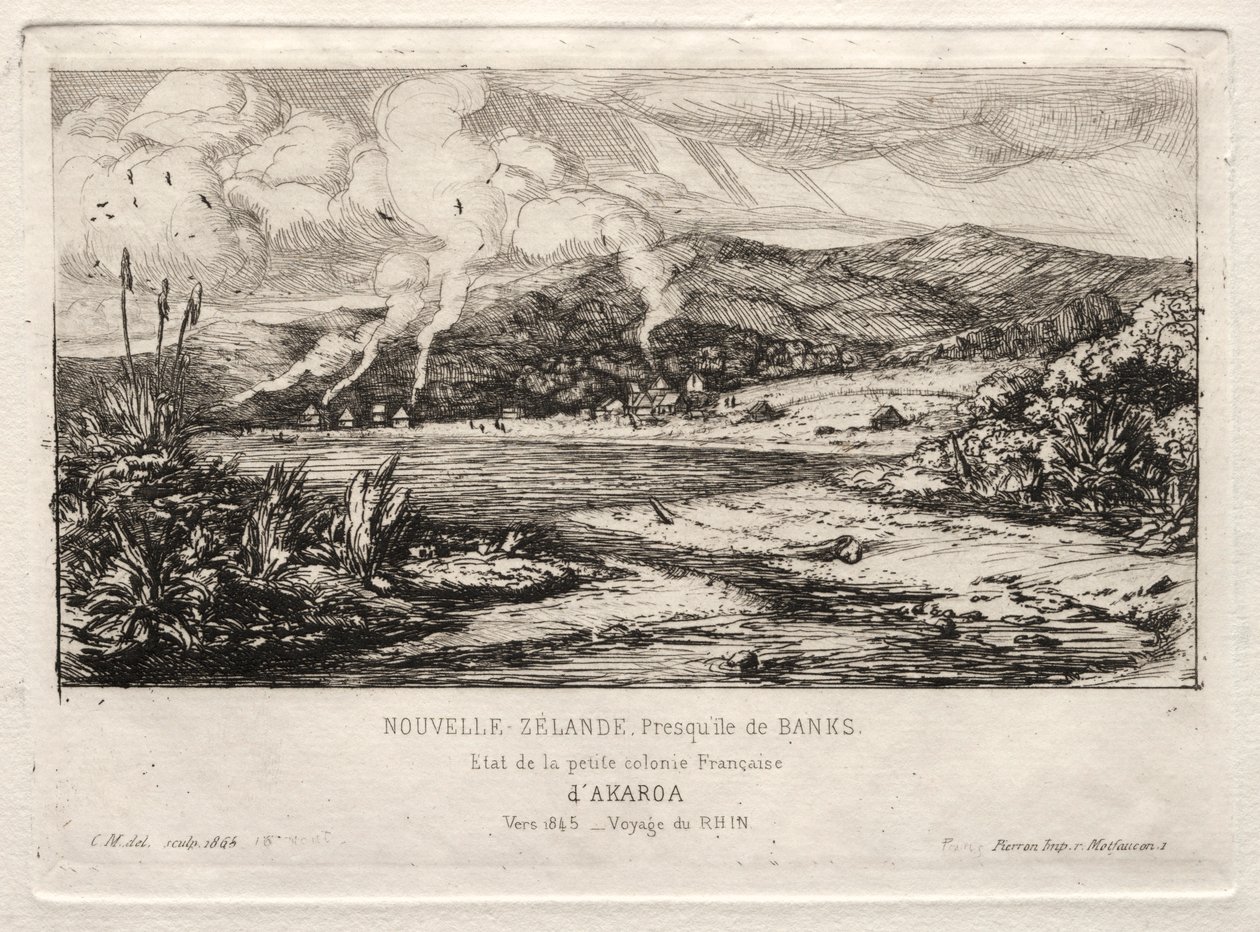 1845, 1845, अकरोआ में द लिटिल फ्रेंच कॉलोनी। द्वारा चार्ल्स मेरियन