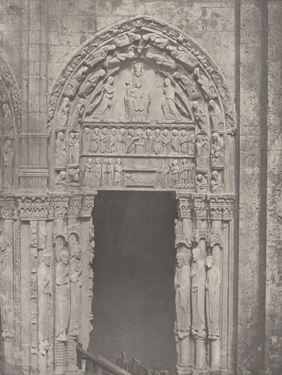 चार्ट्रेस कैथेड्रल, वेस्ट साइड, राइट साइड डोर, XIIth सेंचुरी ..., सी। 1857. द्वारा चार्ल्स नेग्रे