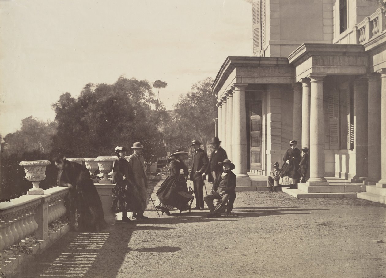 [लॉर्ड ब्रोघम और उनका परिवार, कान], 1862। द्वारा चार्ल्स नेग्रे