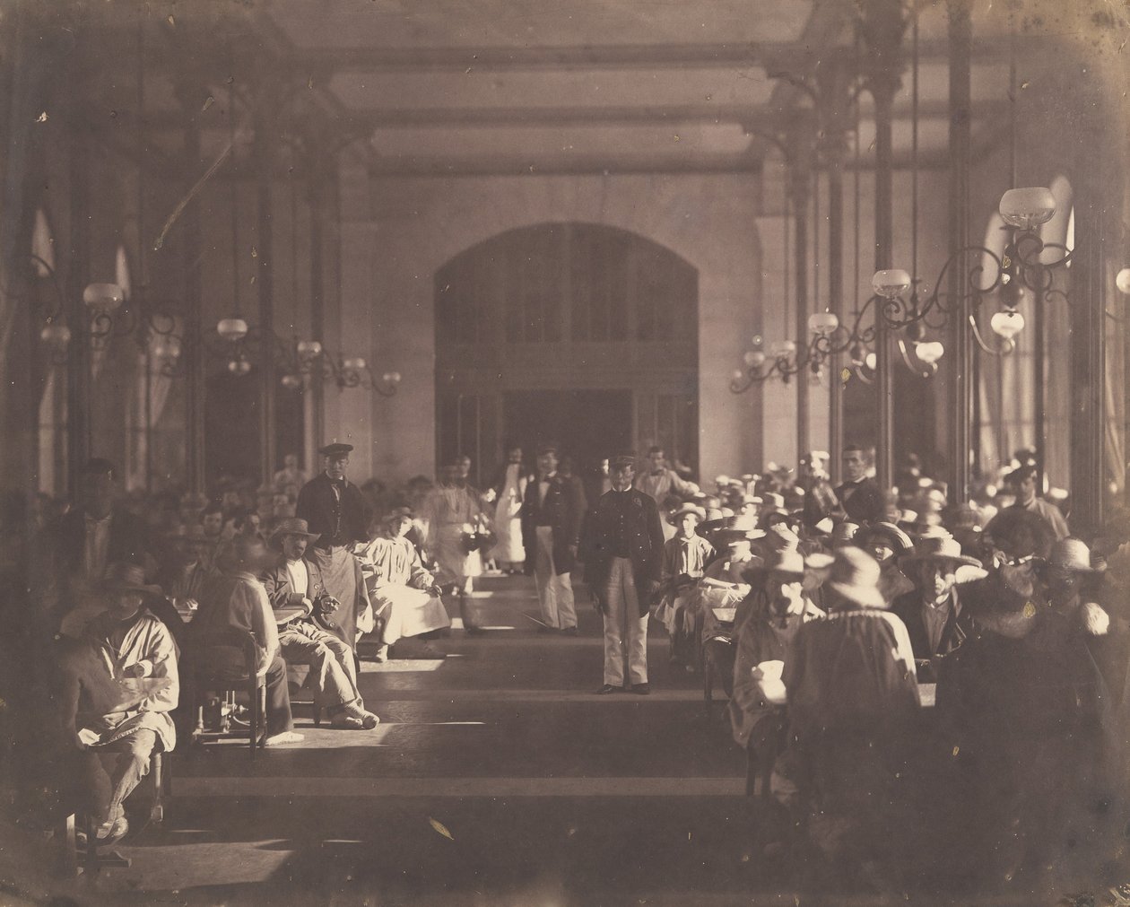 1858-59 विन्सेन्स में इंपीरियल असाइलम का रेफैक्ट्री। द्वारा चार्ल्स नेग्रे