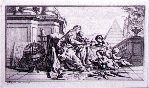 अंकगणित, डेनिस डाइडरोट (1713-84) (नक़्क़ाशी) द्वारा एक काम के लिए एक सबूत चित्रण द्वारा चार्ल्स निकोलस II कोचीन