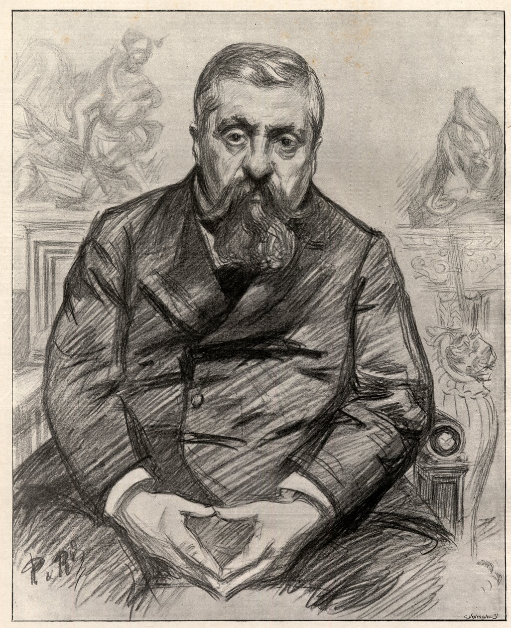पोर्ट्स ऑफ चार्ल्स एलेक्जेंडर डुप्यू (1851-1923), फ्रांसीसी राजनेता। द्वारा चार्ल्स पॉल रेनौर्ड