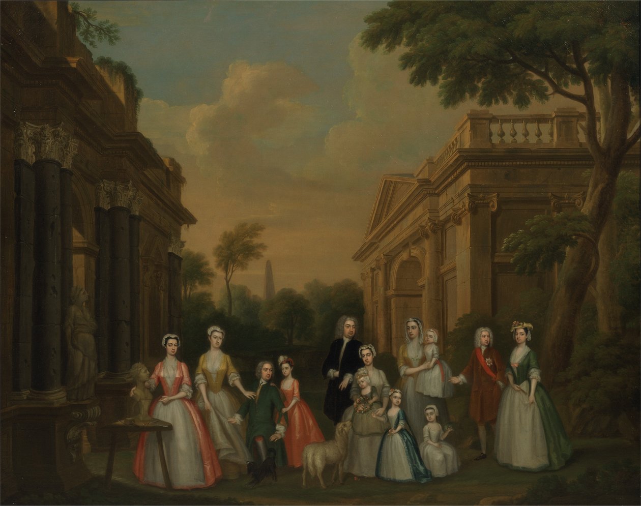 फिंच परिवार, c.1732 (कैनवास पर तेल) द्वारा चार्ल्स फिलिप्स