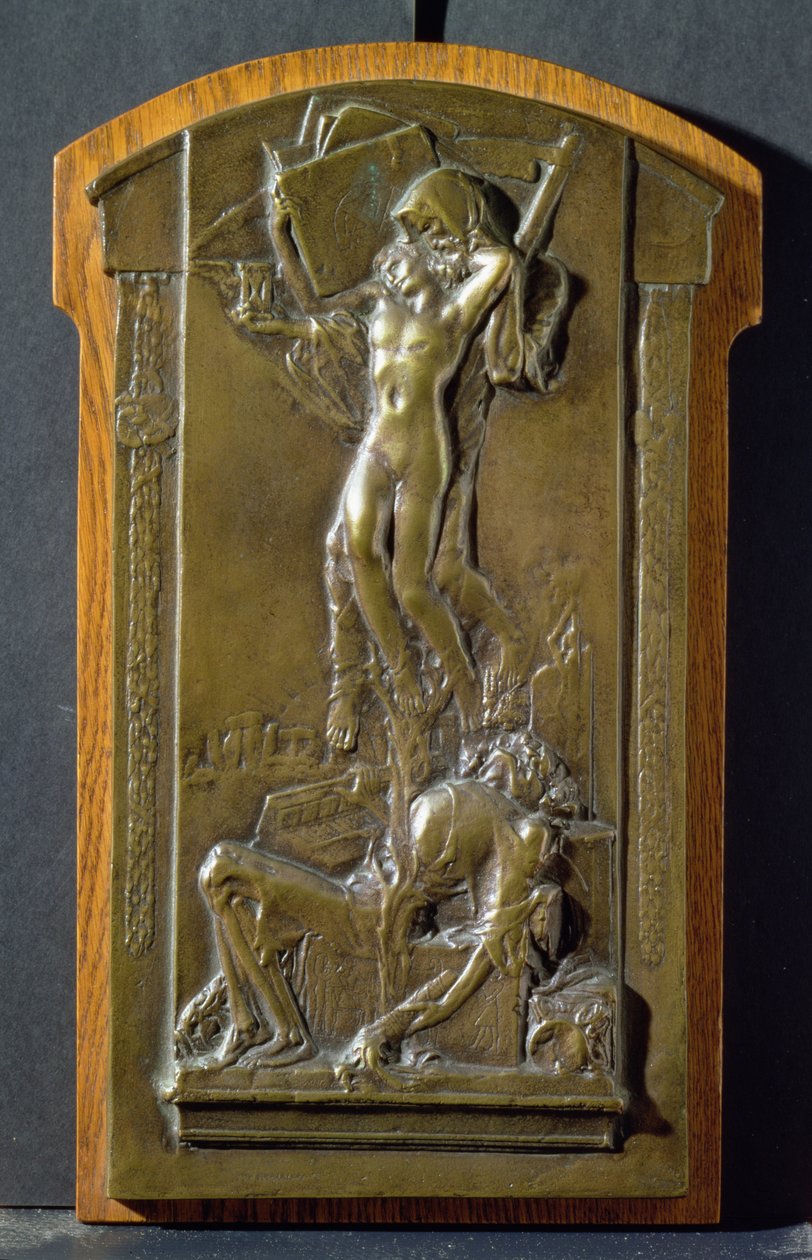 डेथ एंड द मेडेन, c.1911-12 (कांस्य) द्वारा चार्ल्स सार्जेंट जैगर