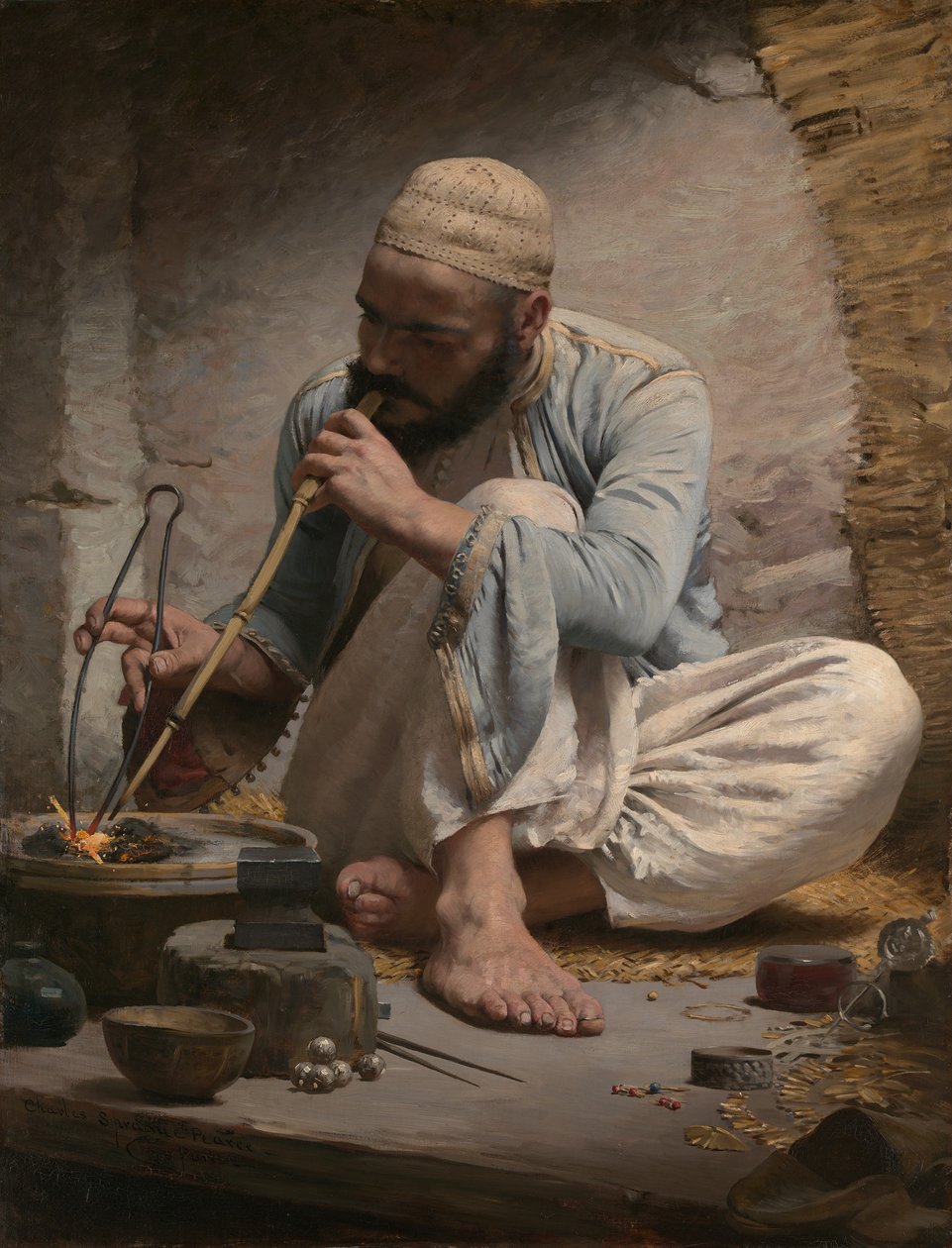द अरब ज्वेलर, कै। 1882। द्वारा चार्ल्स स्प्रैग पीयर्स