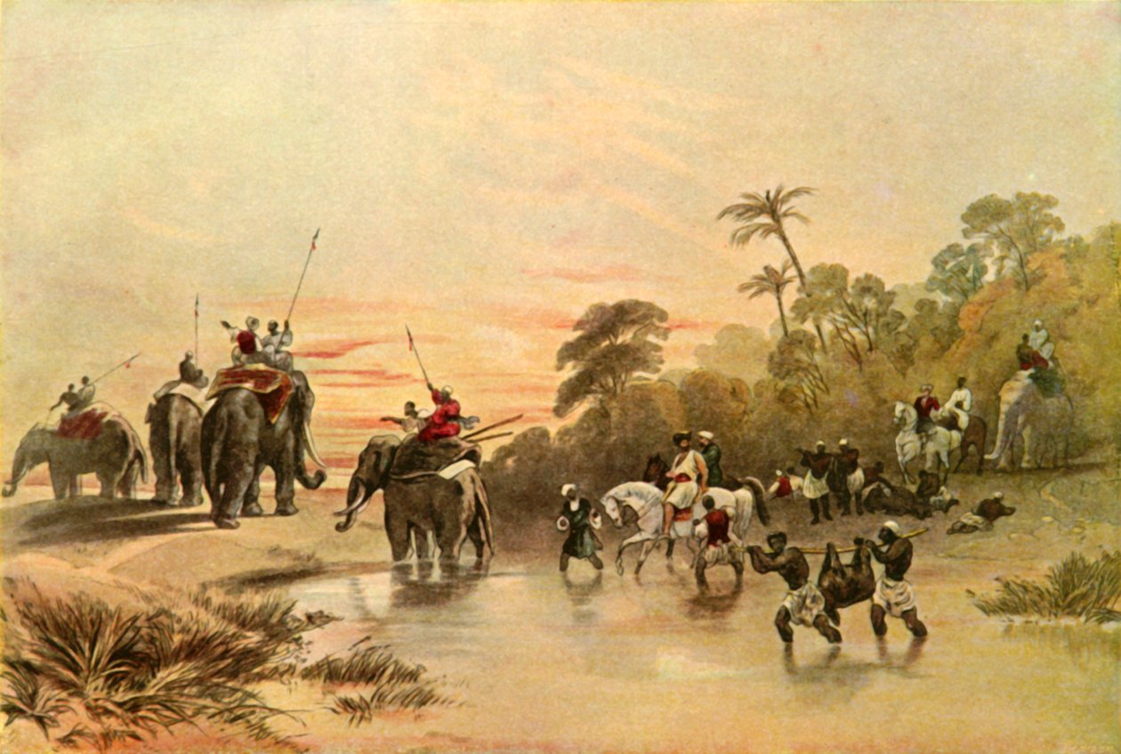 भारत में पिग-स्टिकिंग से वापसी, 1840, 1901। द्वारा चार्ल्स स्टीवर्ट हार्डिंग
