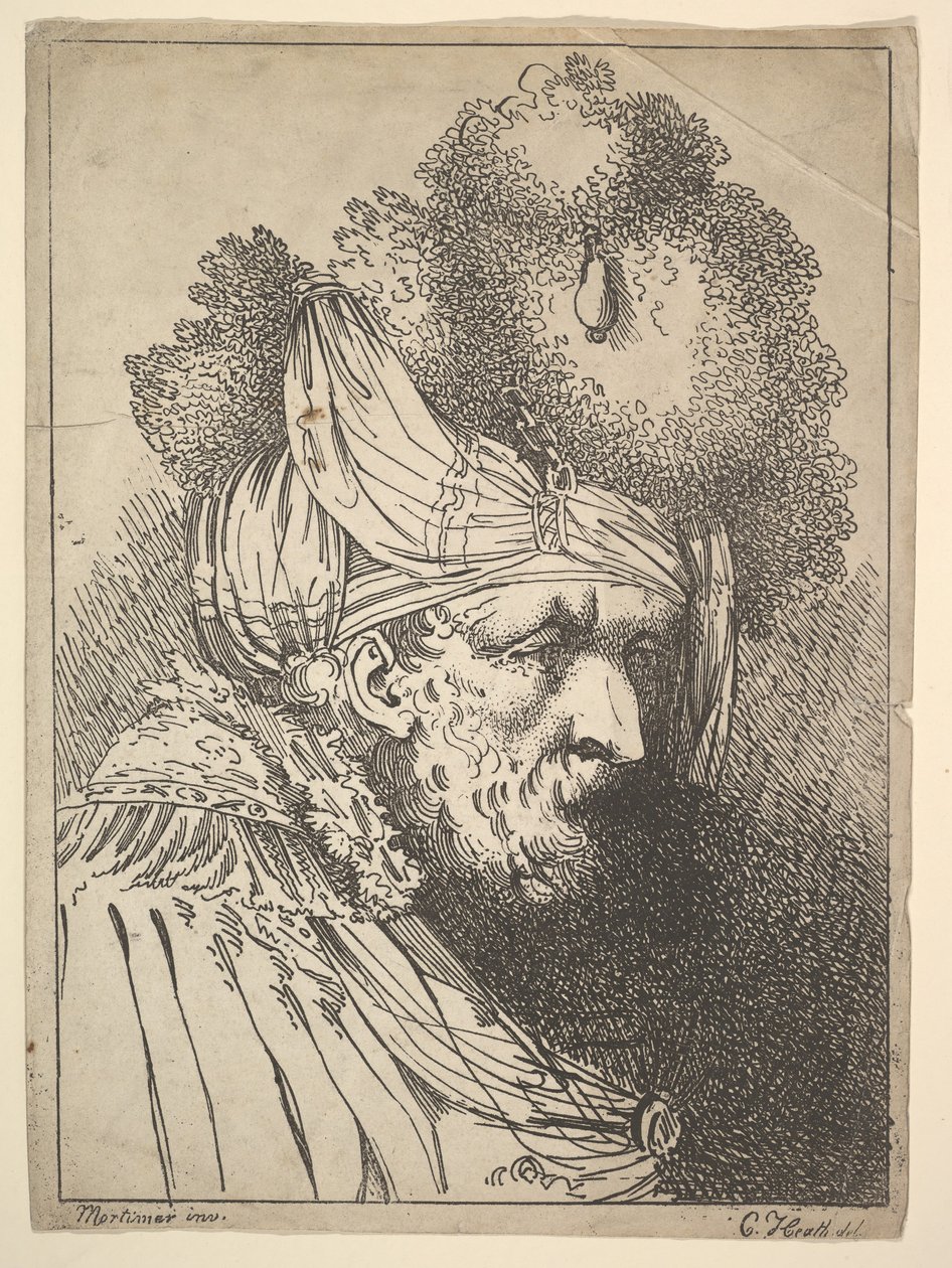 ओरिएंटल हेड, सीए। 1803. द्वारा चार्ल्स थियोडोसियस हीथ