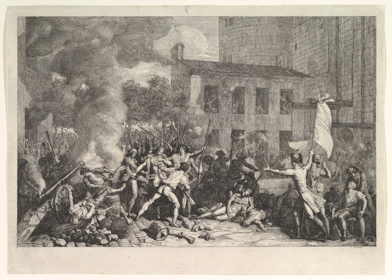 14 जुलाई, 1789 को बैस्टिल का स्टॉर्मिंग, 14 जुलाई 1789 को बैस्टिल का कब्जा। 1793। द्वारा चार्ल्स थेवेन