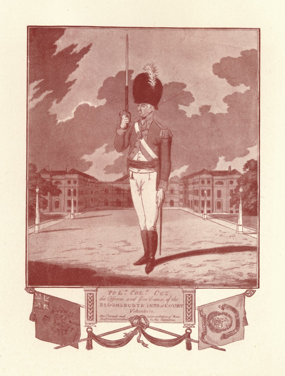 ब्लूम्सबरी एंड इन्स ऑफ़ कोर्ट वालंटियर्स के अधिकारी और सज्जन, 1780-1820, 1909। द्वारा चार्ल्स टोमकिन्स