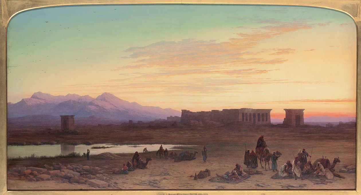 1867, डेंडेरा, मिस्र में बेथोरिन एग्जामिनेशन ऑफ द हेथोर ऑफ द टेम्पल द्वारा चार्ल्स वाचर