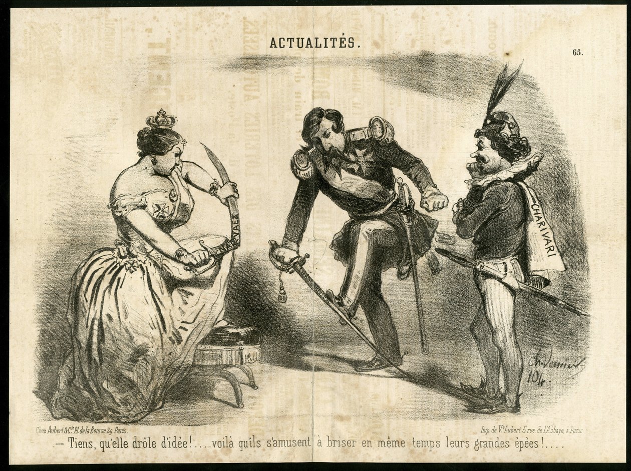 Le Charivari . में चार्ल्स वर्नियर (? -1887) द्वारा चित्रण द्वारा चार्ल्स वर्नियर