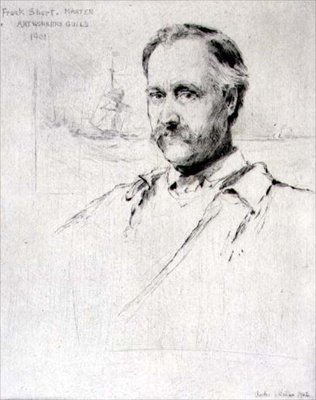 सर फ्रैंक शॉर्ट (1857-1945) चित्रकार और उत्कीर्णक, 1901 में मास्टर ऑफ द आर्ट वर्कर्स गिल्ड द्वारा चार्ल्स वाटसन