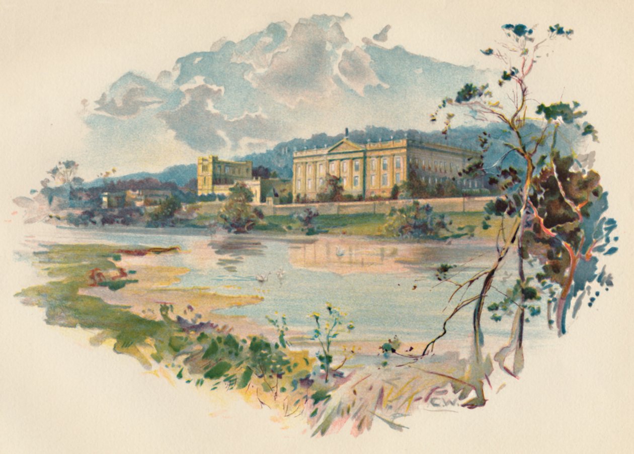 Derwent से Chatsworth, c1890 द्वारा चार्ल्स विल्किंसन