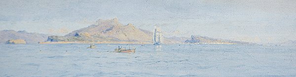 ए सनी डे ऑफ द कोस्ट, विलेफ्रांशे सुर मेर, c.1885 (कैनवास पर तेल बिछाया गया) द्वारा चार्ल्स विलियम वायली