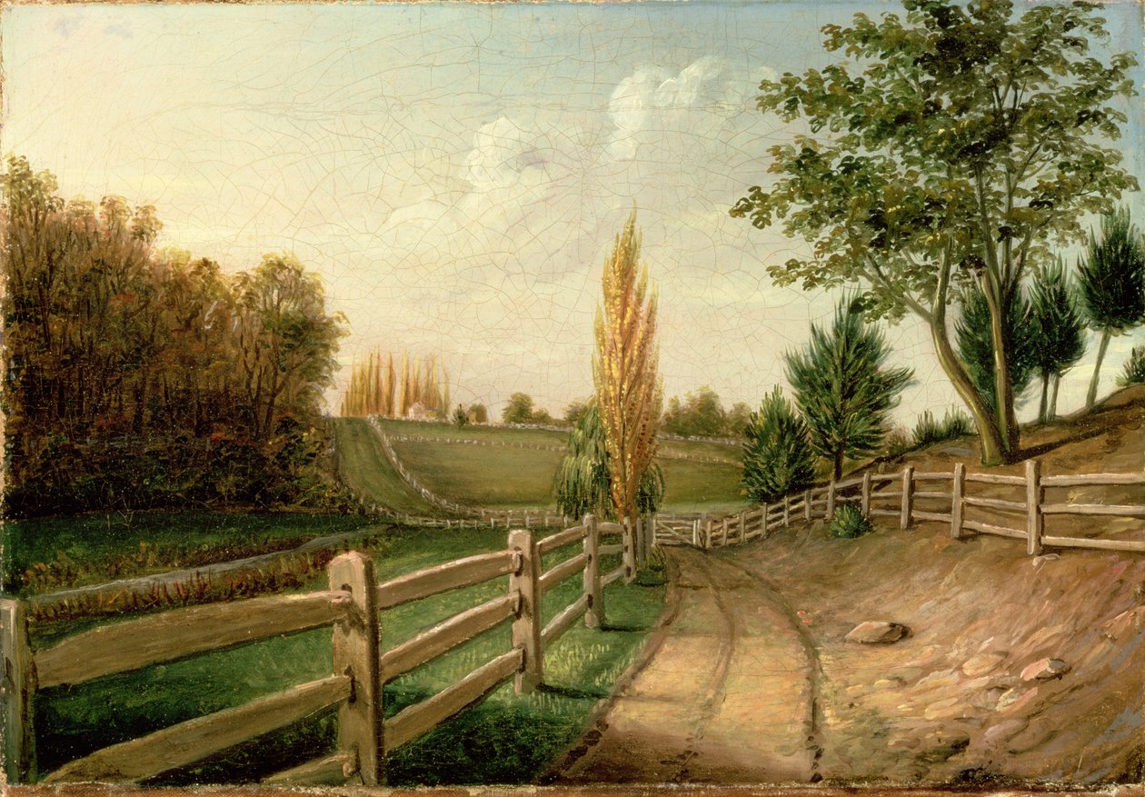 बेल्फ़िल्ड फ़ार्म, c.1816 द्वारा चार्ल्स विल्सन मोर