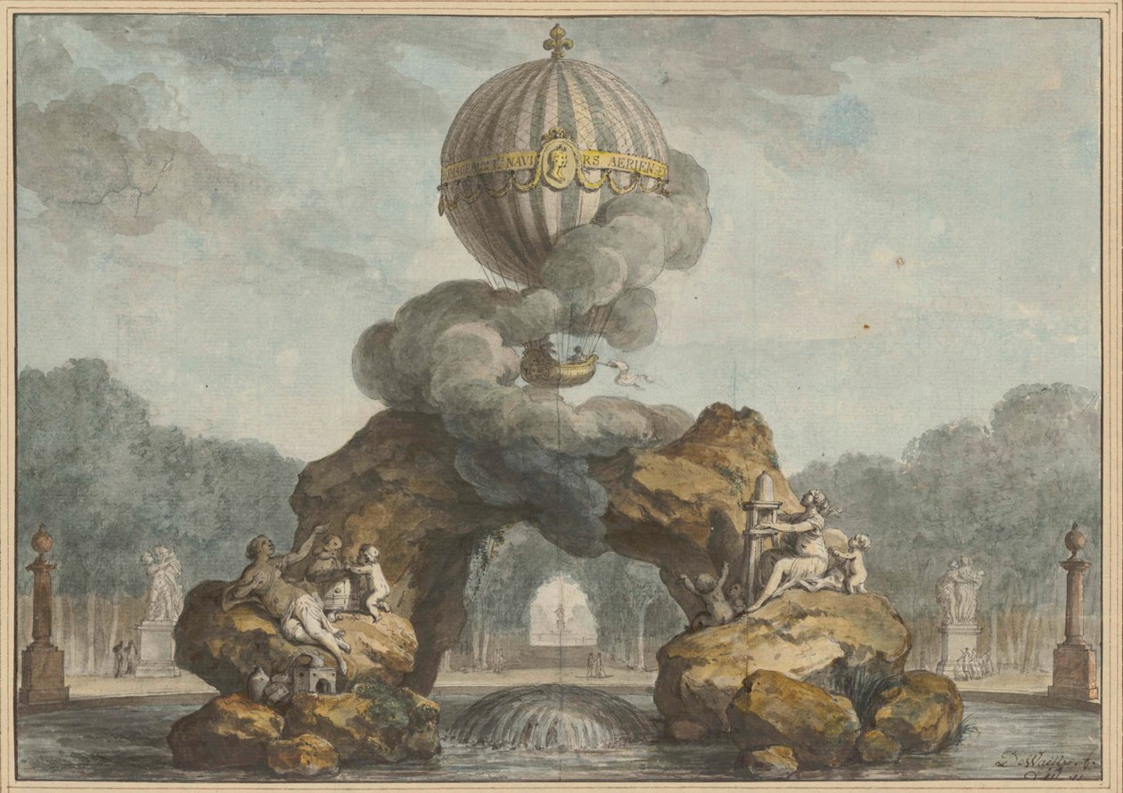 चार्लीयर, 1783 के साथ एक फव्वारा सजावट की परियोजना। द्वारा चार्ल्स डी वैली