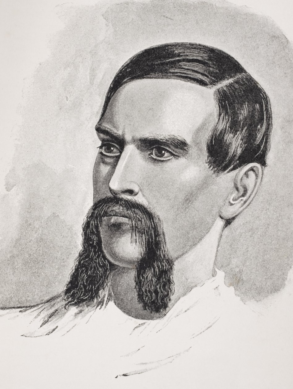 1893 में प्रकाशित इसाबेल बर्टन (1831-96) द्वारा &39;द लाइफ ऑफ कैप्टन सर रिचर्ड बर्टन, खंड II&39; से सर रिचर्ड बर्टन (1821-90) द्वारा शेवेलियर लुइस विलियम देसांगेस