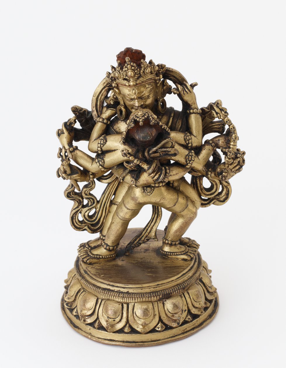 चार-सशस्त्र चक्रसमर पिता-माता, १am वीं शताब्दी के उत्तरार्ध से १am वीं शताब्दी के उत्तरार्ध में द्वारा चीनी स्कूल