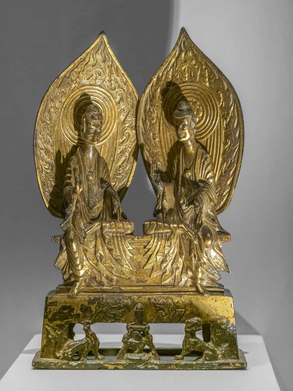 शाक्यमुनि और प्रभुतारत्न। चीन, उत्तरी वेई राजवंश, Xiping के 3 साल द्वारा चीनी स्कूल