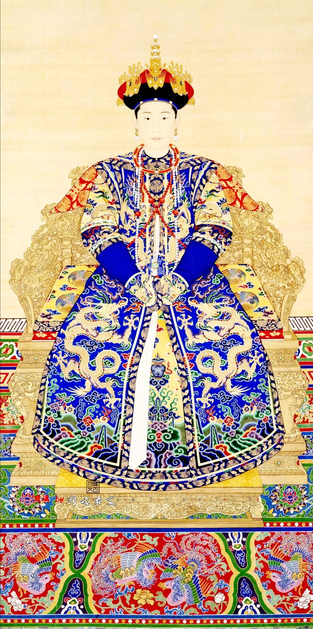 महारानी जिंग जियान (c.1681-1731), सम्राट योंगझेंग का पहला संघटन (1678 - 1735) द्वारा चीनी स्कूल चीनी स्कूल