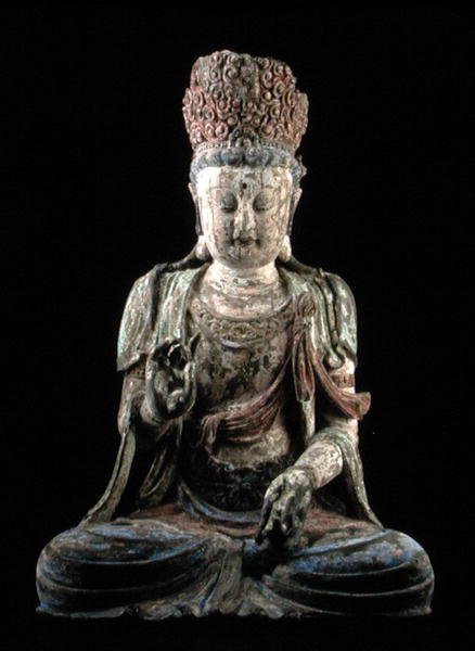 हाथों से उठाए गए बड़े बोधिसत्व, जिन वंश (1115-1234) (लकड़ी और वर्णक) (206547 देखें) द्वारा चीनी स्कूल चीनी स्कूल