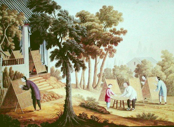 एक मिल में मजदूर द्वारा चीनी स्कूल चीनी स्कूल