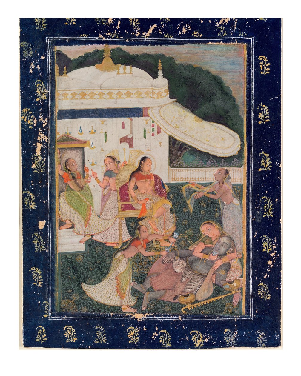 बीयूटस कामकंदला की दृष्टि से झपट्टा मारते हुए, सी .1785 द्वारा Chokha