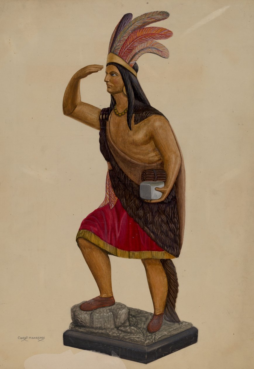 सिगार स्टोर इंडियन, सी। 1937. द्वारा क्रिस मैकरेनोस