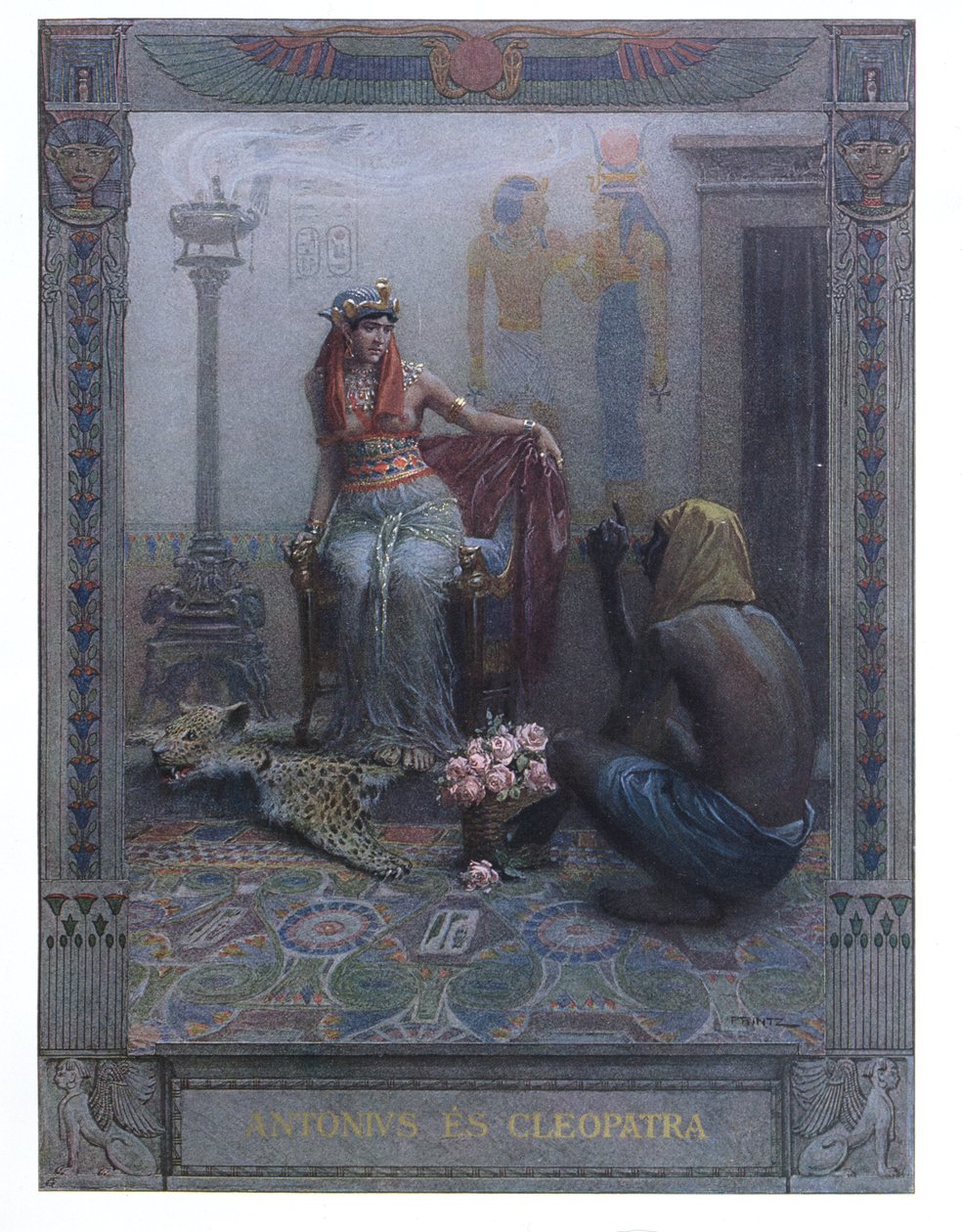 क्लियोपेट्रा, विलियम शेक्सपियर द्वारा एंथोनी और क्लियोपेट्रा का दृश्य (1564-1616) द्वारा ईसाई अगस्त Printz